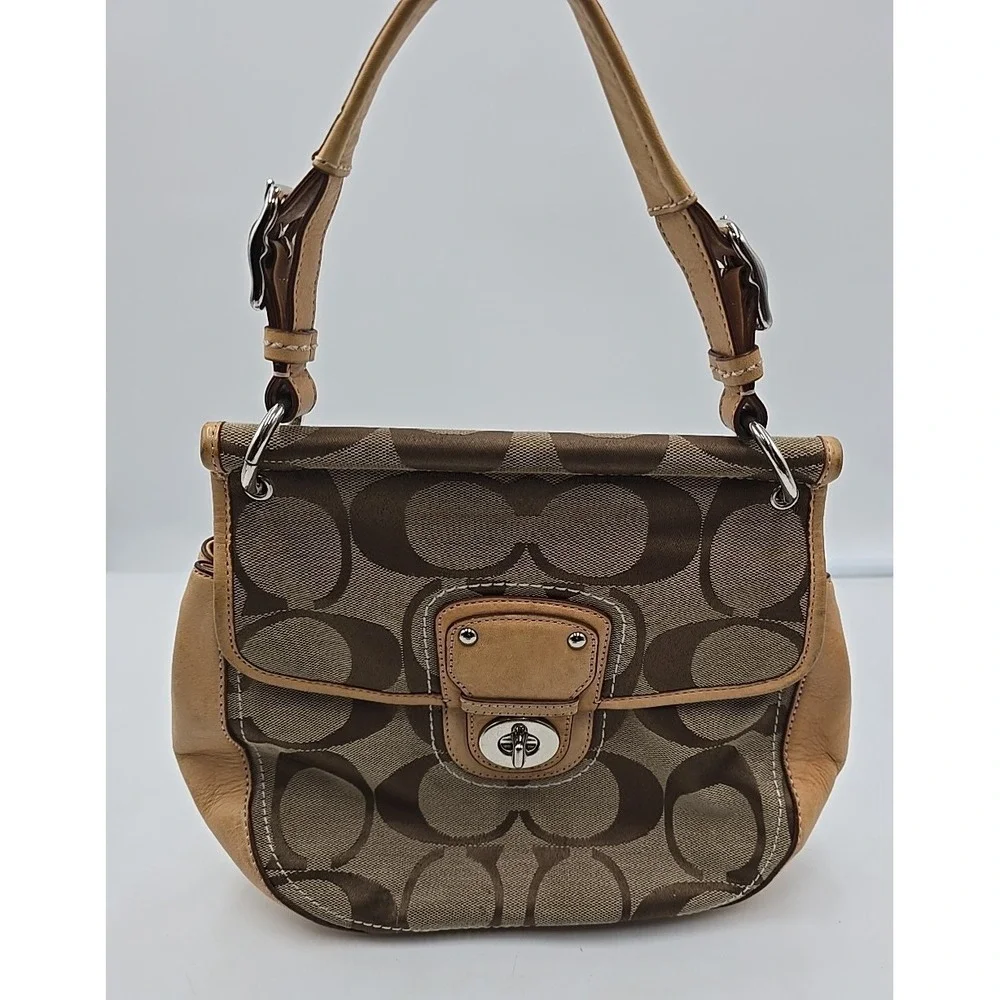 RARE Coach 70th Anniversary‎ Edition  Collectors Logo Satchel W/Crossbody Strap